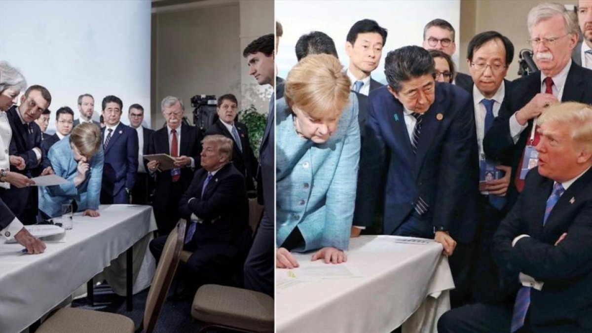 Las otras perspectivas de la fotografía icónica de la cumbre del G-7.-/ PERIODICO