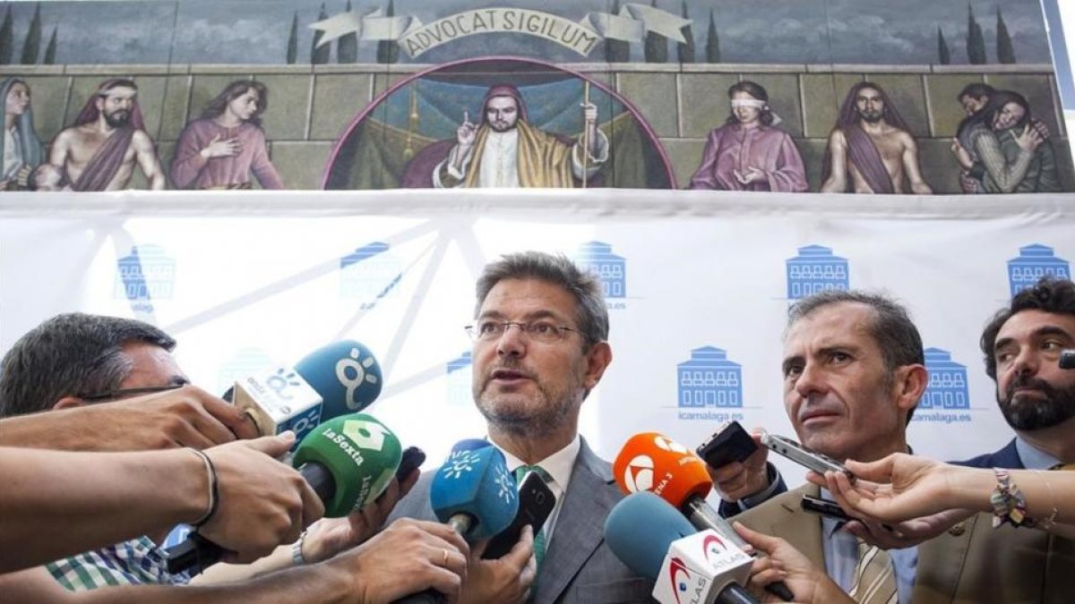 El ministro de Justicia en funciones, Rafael Catalá, en una fotografía reciente en un acto en Málaga-DANIEL PÉREZ