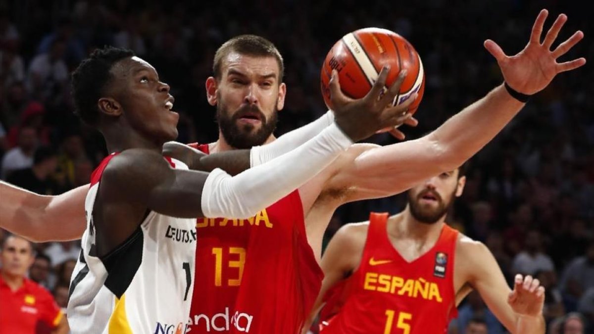 Marc Gasol, durante el partido con Alemania-REUTERS / MURAD SEZER