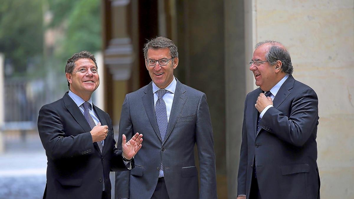 Los presidentes, Emiliano García Paje, Alberto Núñez Feijóo y Juan Vicente Herrera-ICAL