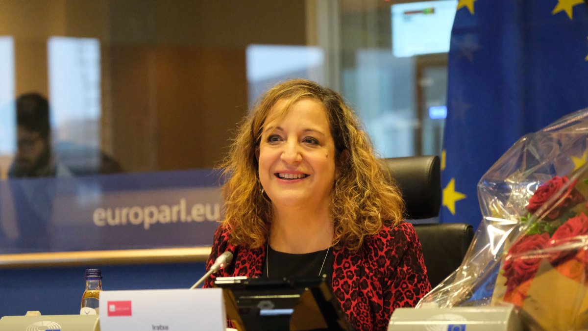 Iratxe Garcia agradece su reelección como presidenta de los socialistas en la Eurocámara. E. M.