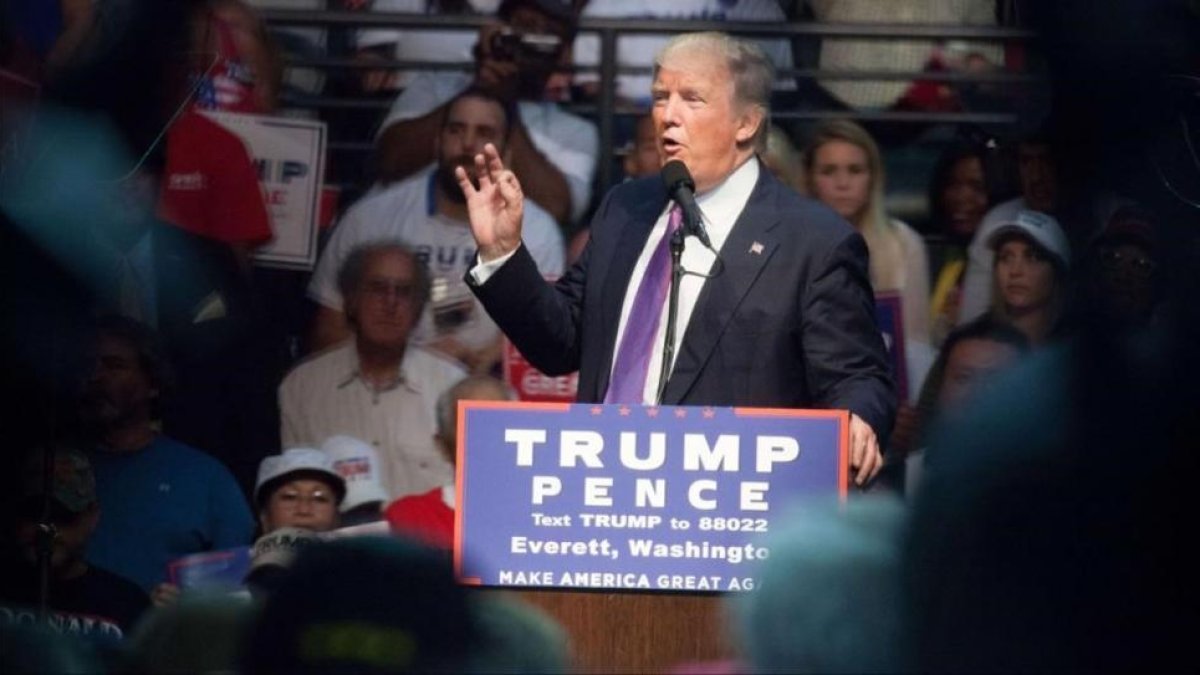 Donald Trump, en un acto electoral, el martes.-AFP / MATT MILLS MCKNIGHT