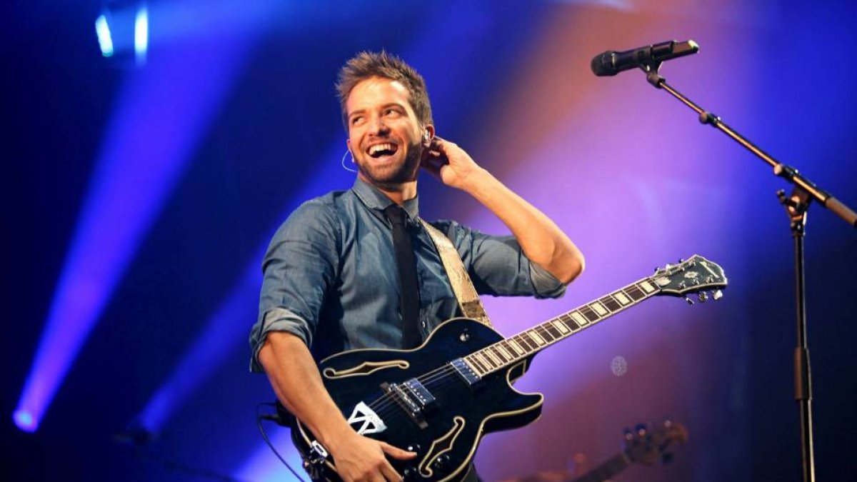 Pablo Alborán durante una actuación en el Palacio de los Deportes de Madrid.-El Mundo