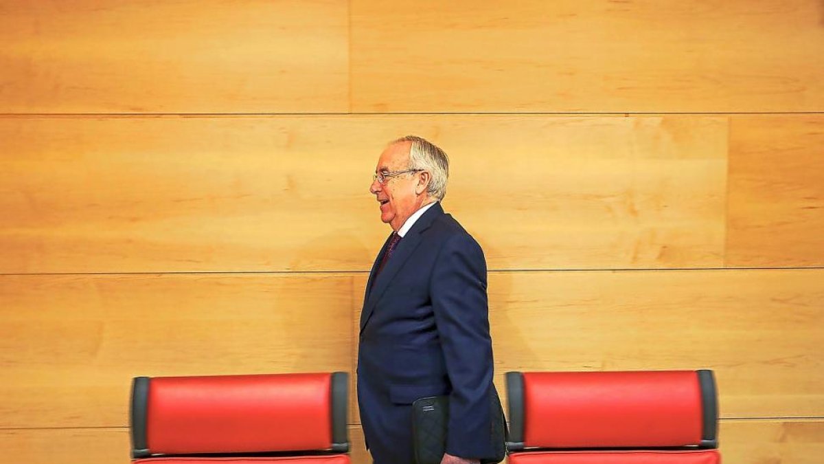 El presidente del Consejo de Cuentas, ayer en las Cortes.-ICAL