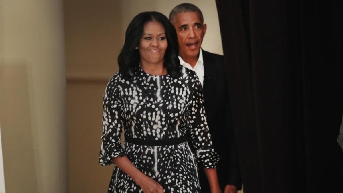 Barack y Michelle Obama, en Chicago, el pasado 3 de mayo.-SCOTT OLSON