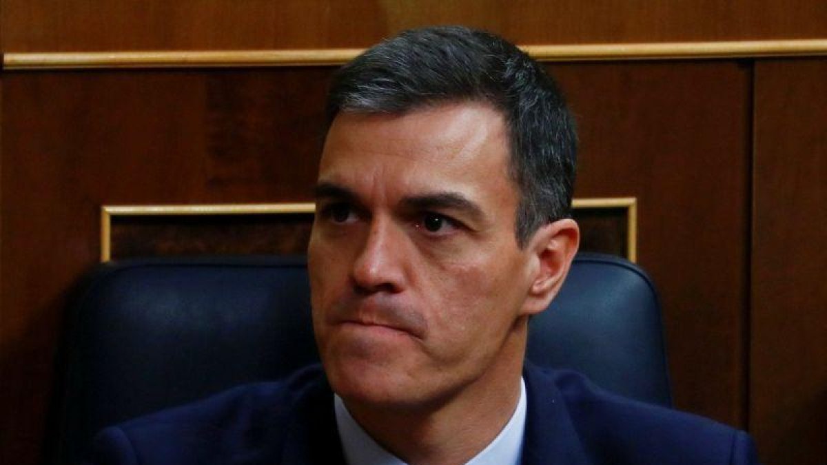 Pedro Sánchez, en el debate de los Presupuestos en el Congreso.-X01625