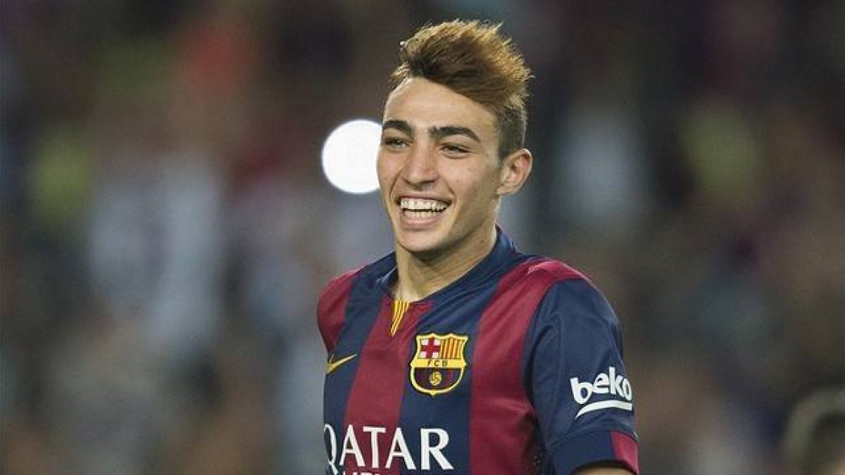 Munir celebra su gol ante el Elche en la primera jornada.-Foto: JORDI COTRINA