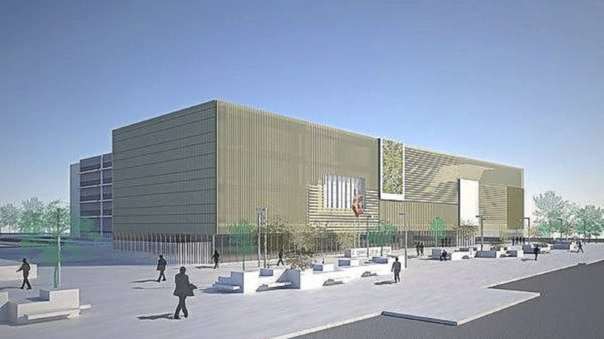 Simulación del Campus de la Justicia en Villa del Prado.-MMN Arquitectos.