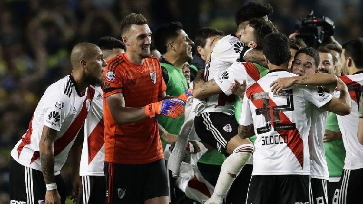 En un partido intenso, River volvió a ganar a Boca y esta vez lo consiguió con dos golazos.-ALEJANDRO PAGNI (AFP)