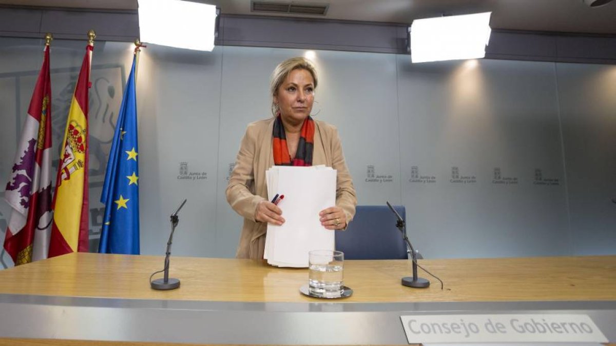 La vicepresidenta y portavoz de la Junta de Castilla y León, Rosa Valdeón, comparece en rueda de prensa posterior al Consejo de Gobierno.-ICAL