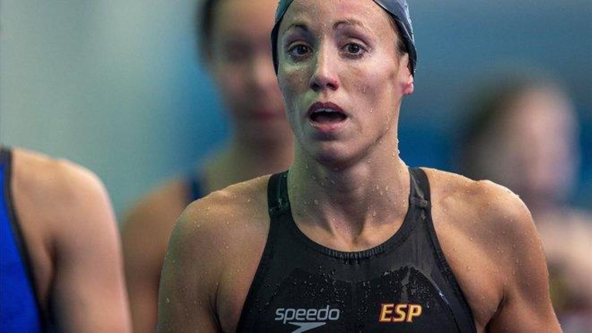 La nadadora española Jessica Vall en los Mundiales de Gwangju (Corea del Sur).-EFE / PATRICK B. KRAEMER