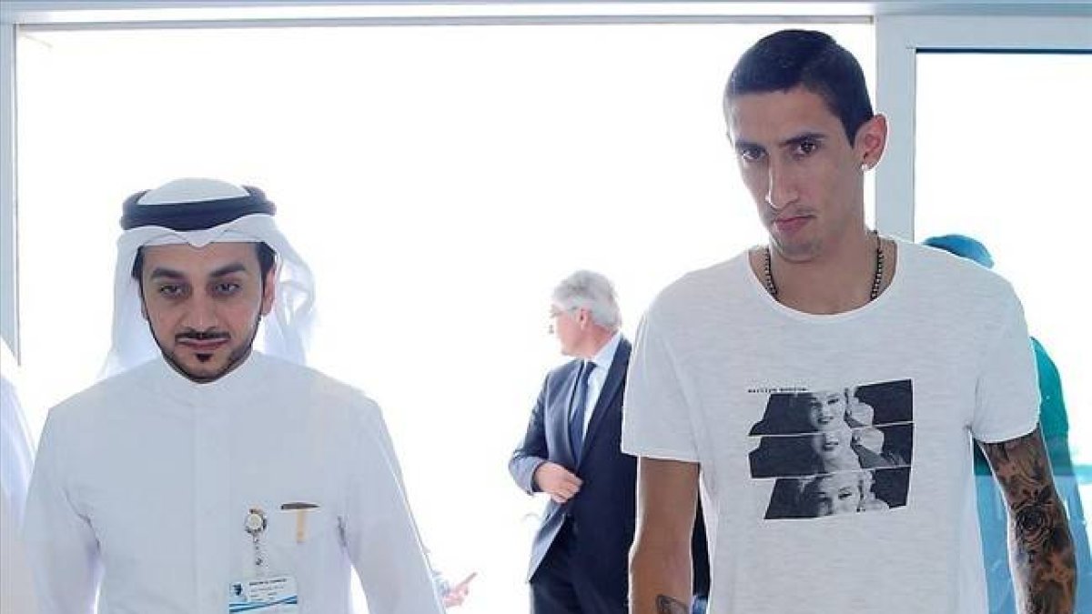 Di María, en las instalaciones de un hospital de Doha.-Foto: AFP