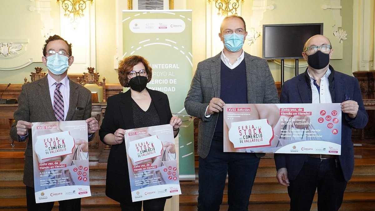 Valentín Gamazo, Charo Chávez, Alejandro García Pellitero y Jesús Herrera, durante la presentación de la campaña. | E..M.