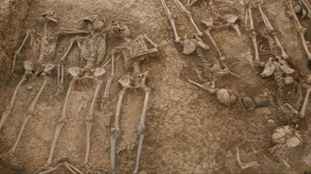 Fosa común de la guerra civil, en Málaga.-