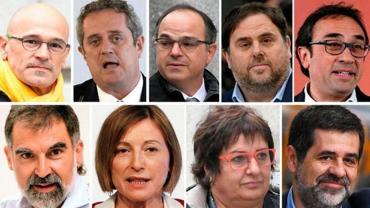 Los implicados del juicio del Procès.-EL PERIÓDICO