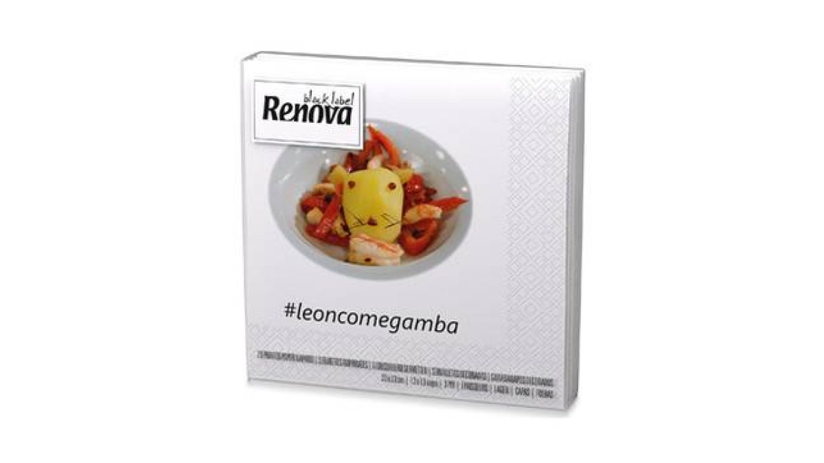 Imagen de las servillestas del 'león come gamba'.-Foto:  FINANCIALFOOD