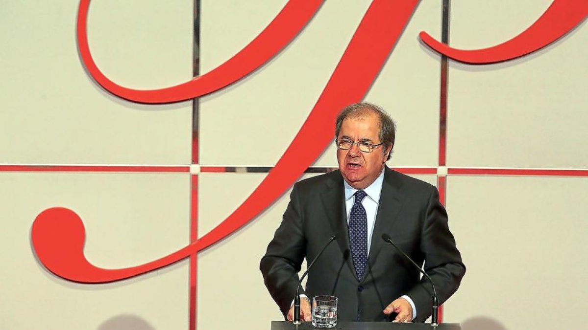 El presidente de la Junta de Castilla y León, Juan Vicente Herrera, en un momento de su intervención en el Auditorio Miguel Delibes.-ICAL