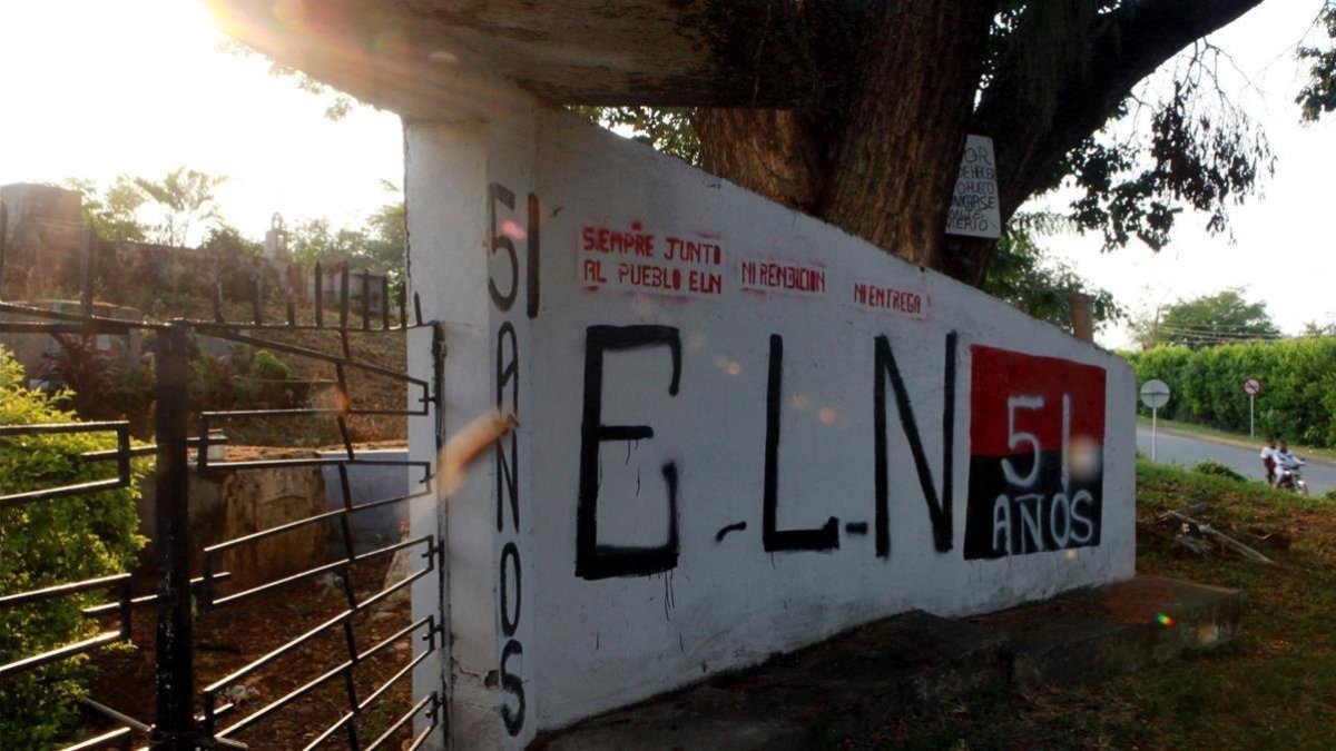 Mural alusivo al ELN en El Palo (Colombia). /-EFE / CHRISTIAN ESCOBAR MORA