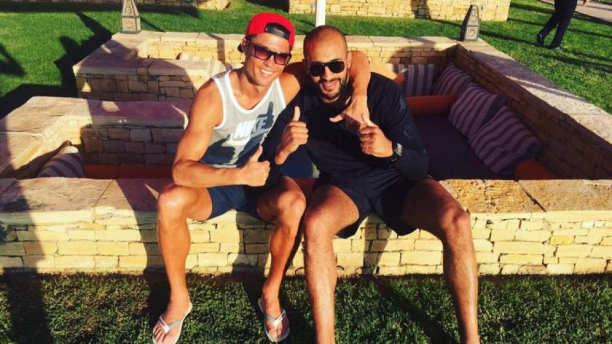 Cristiano Ronaldo, con su amigo íntimo marroquí Badr Hari.-TWITTER