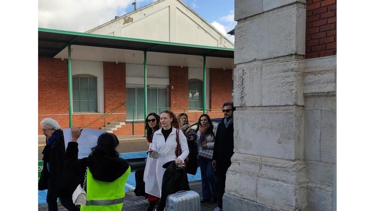 Cristina Castaño a su llegada a Valladolid para acudir a los Goya. -MARÍA BAUSELA