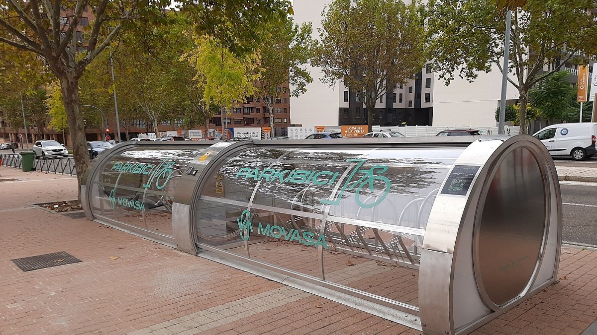 Un aparcamiento de Parkibici. - MOVASA