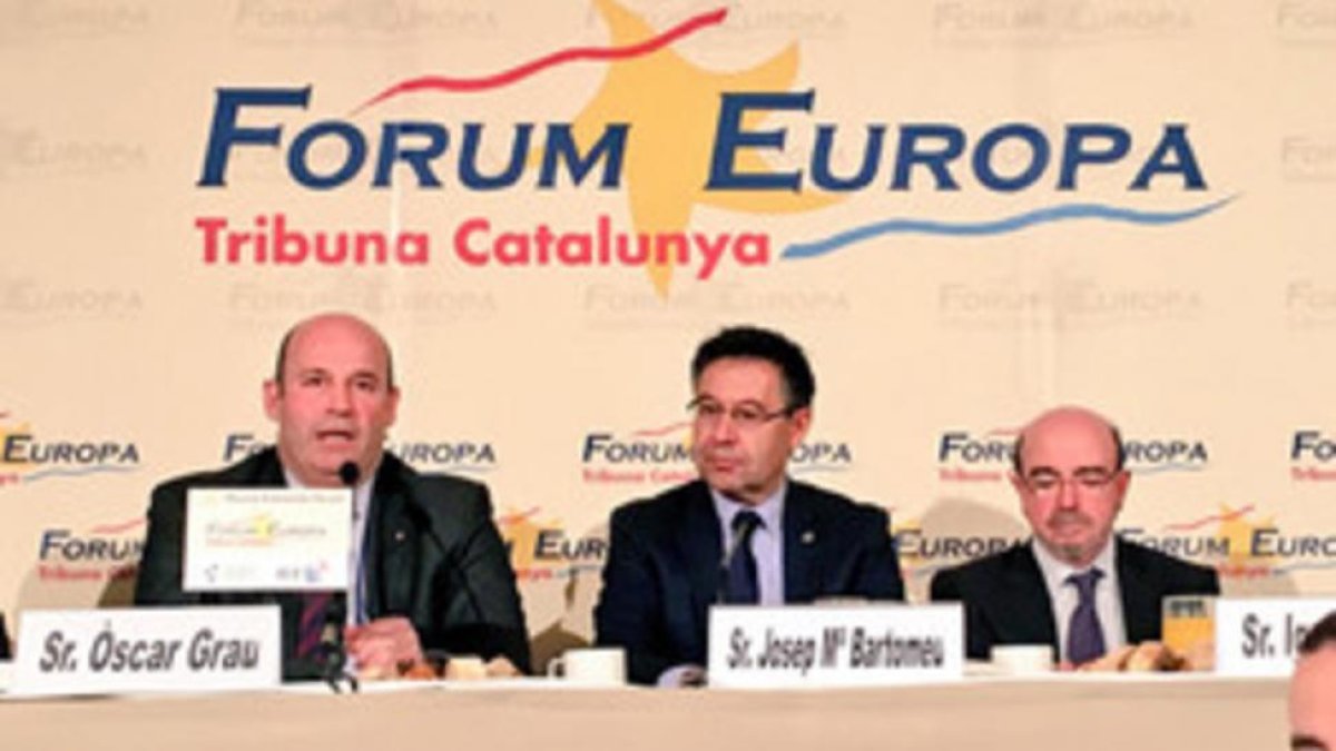 Òscar Grau y Josep Maria Bartomeu.-