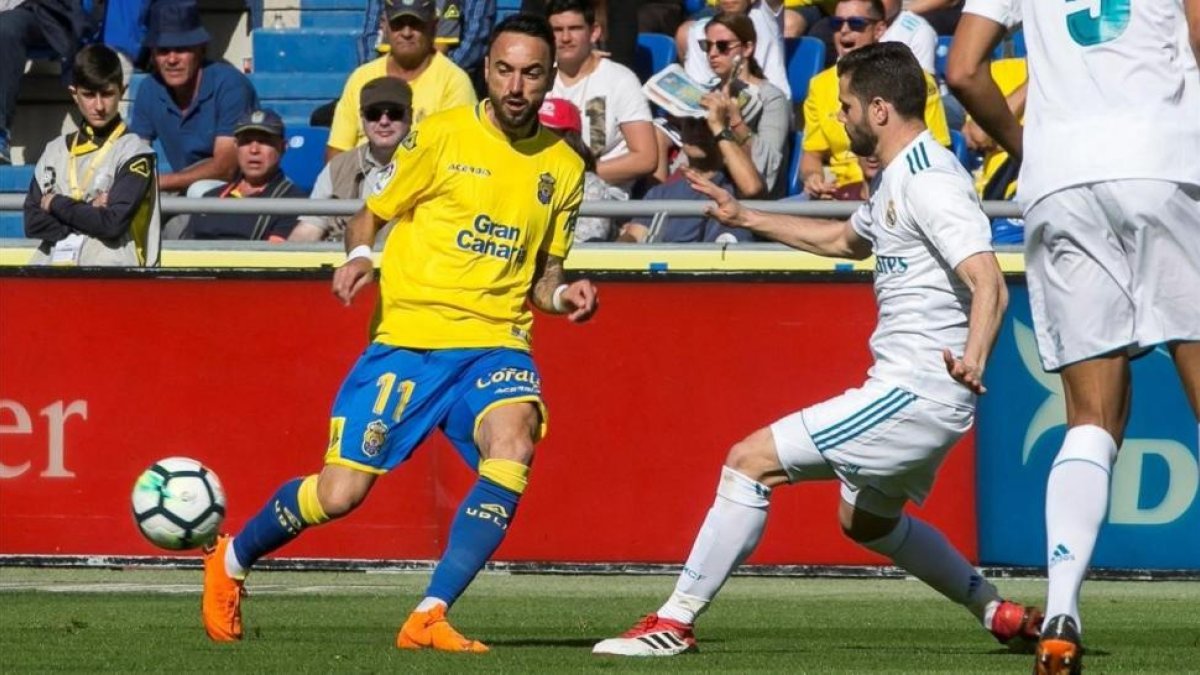 Nacho, la pasada jornada frente a Las Palmas-QUIQUE CURBELO