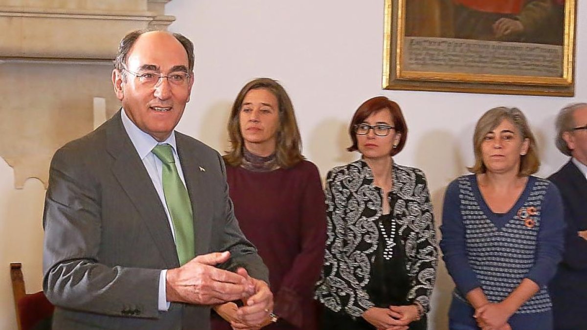 Ignacio Sánchez Galán, en un momento de la entrega de premios del Consejo Social de la Usal.-E. M.