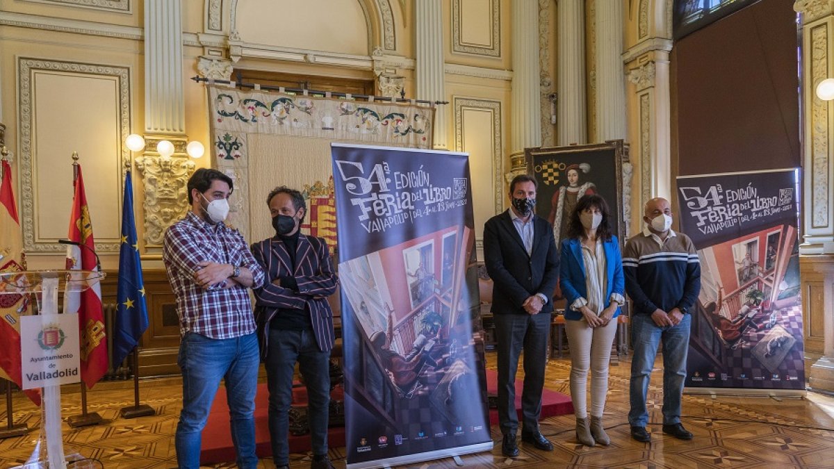 San Martín, Escobar, Puente, Redondo y Hernández, en el Ayuntamiento. | C. A.