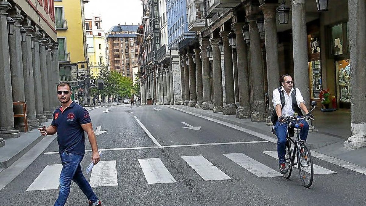 Las calles del centro de Valladolid volverán a estar cortadas al tráfico.-J.M. LOSTAU