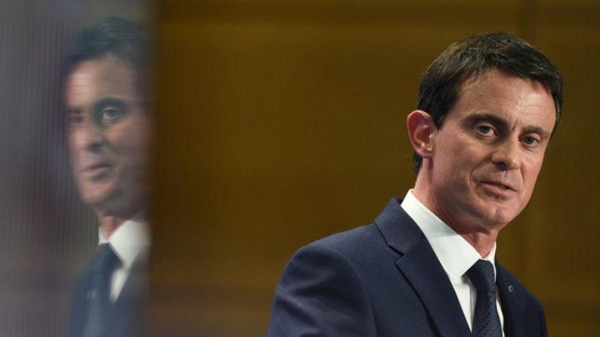 Valls, durante un discurso en Nancy, este viernes.-AFP / JEAN CHRISTOPHE VERHAEGEN
