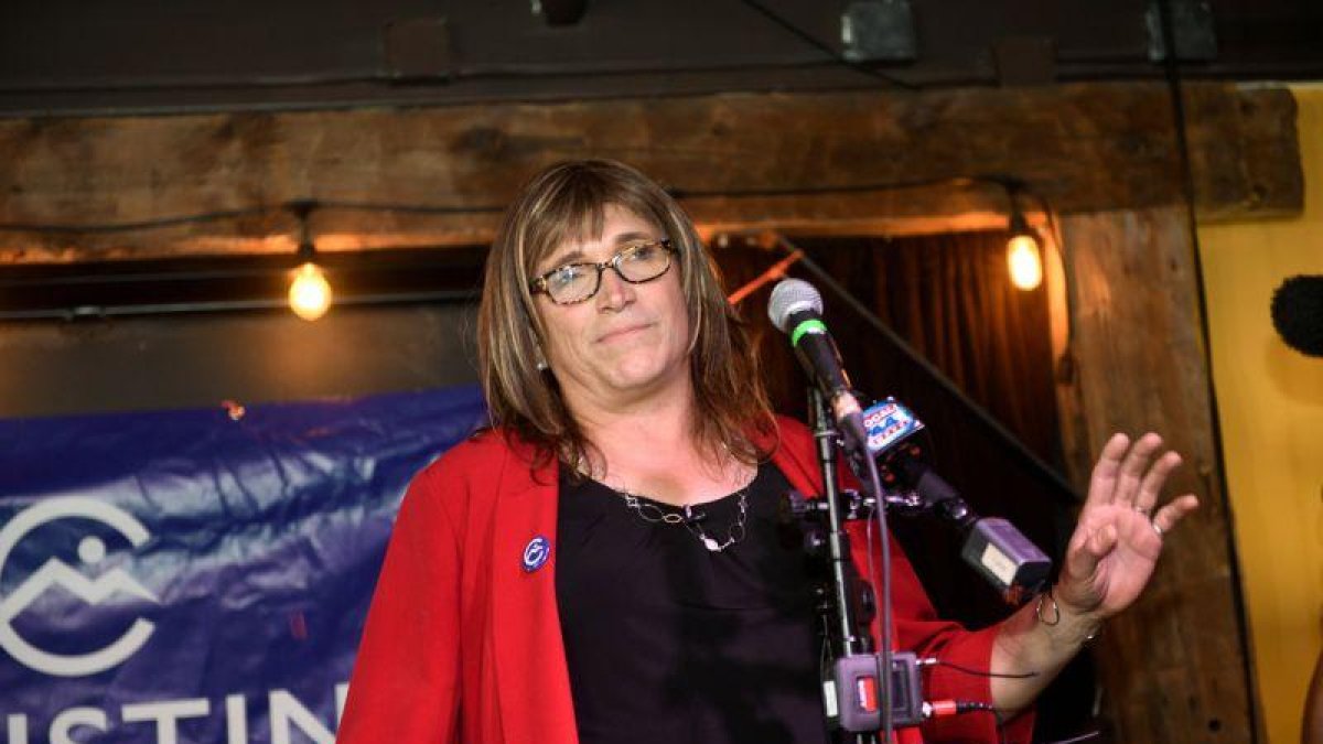 Christine Hallquist, tras conocer su victoria, en Burlington.-STRINGER (REUTERS)
