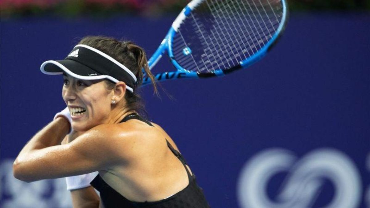 Garbiñe Muguruza, en Zhuhai.-AFP