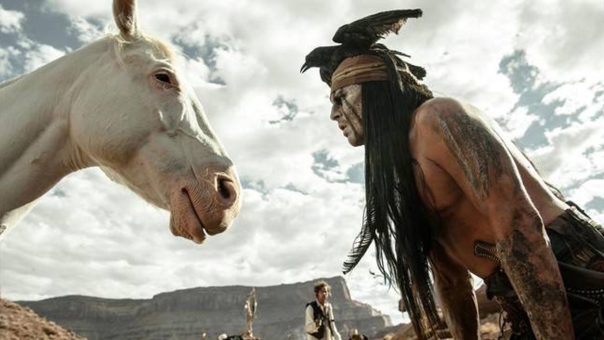 Johnny Depp, en la película 'El Llanero Solitario'.-Foto: ARCHIVO