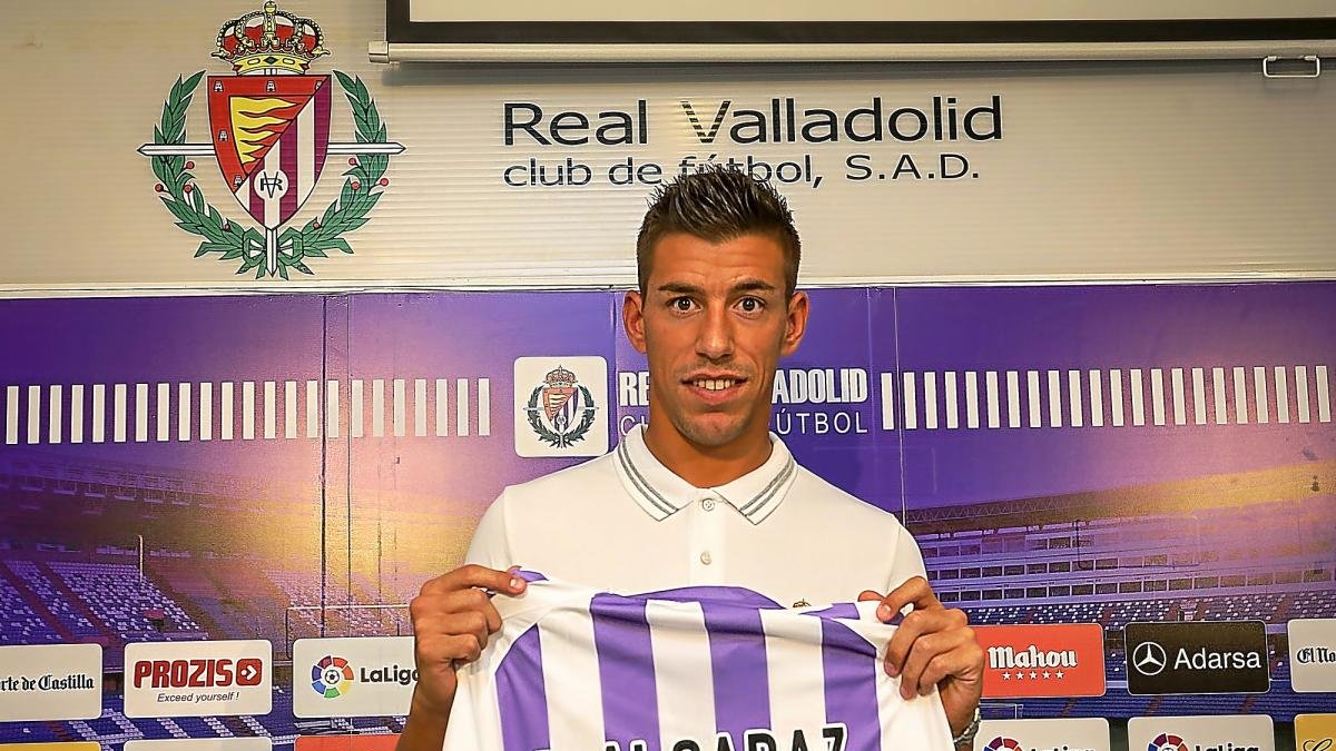 Rubén Alcaraz, el día de su presentación en Zorrilla.-MIGUEL ÁNGEL SANTOS