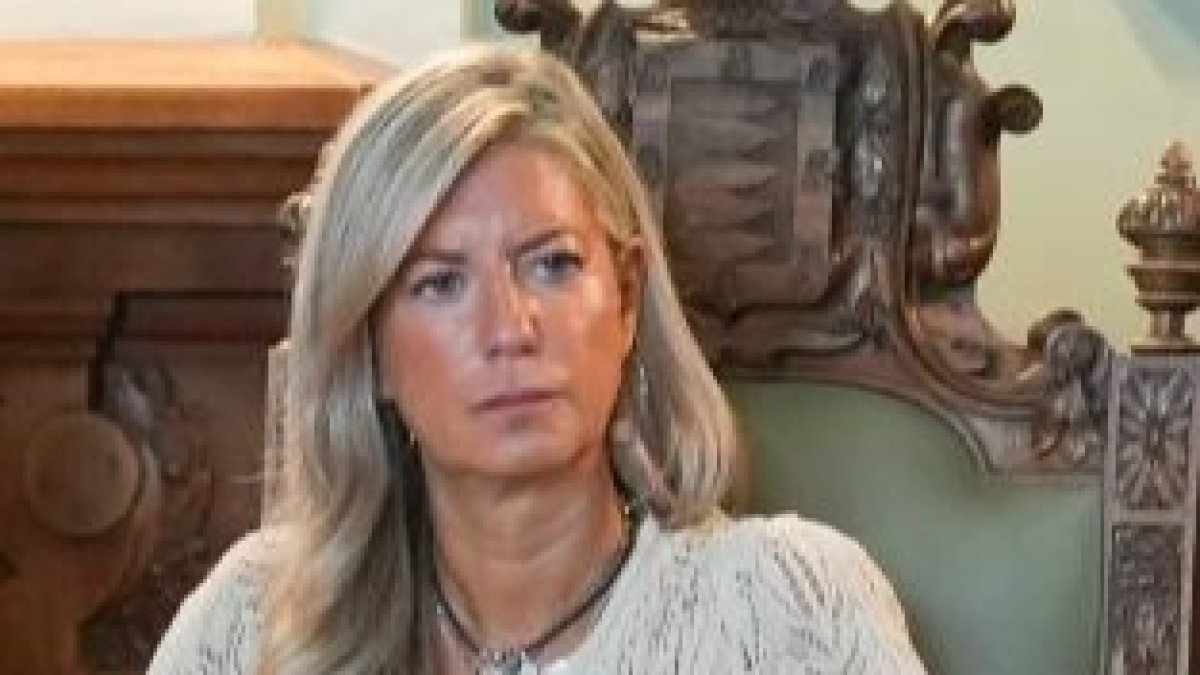 Irene Carvajal, en un momento del Pleno de este lunes en el Ayuntamiento de Valladolid.-J. M. LOSTAU
