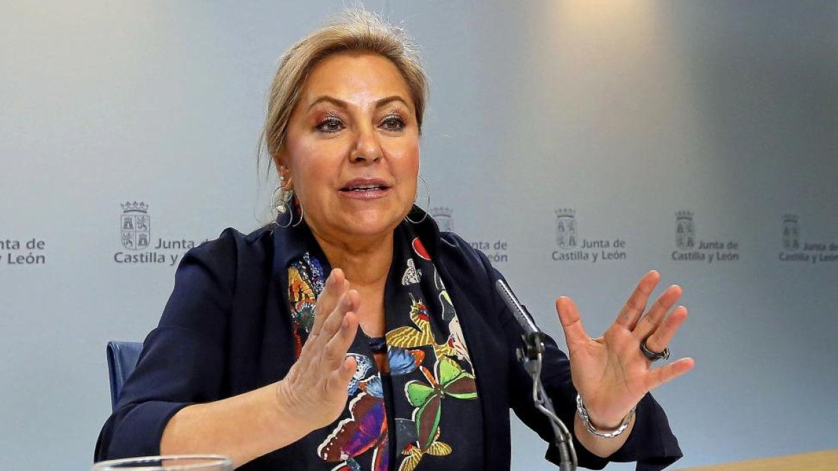 Rosa Valdeón, vicepresidenta de la Junta de Castilla y León, durante su intervención de ayer-ICAL