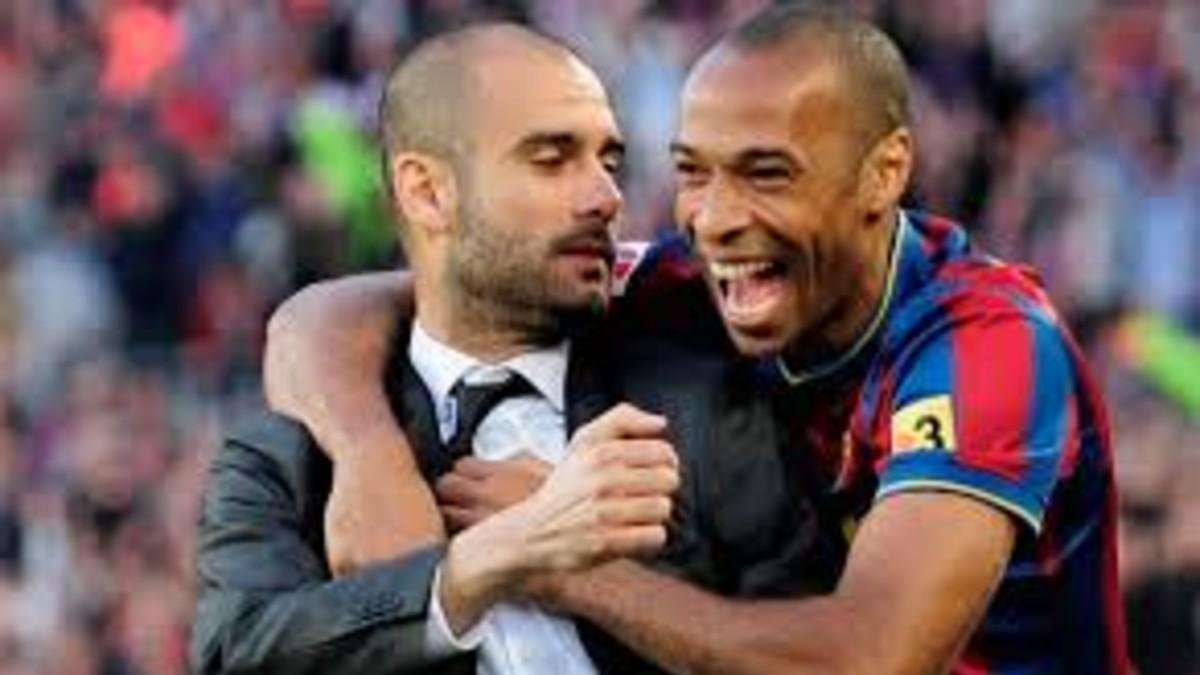 Thierry Henry y Pep Guardiola /-EFE