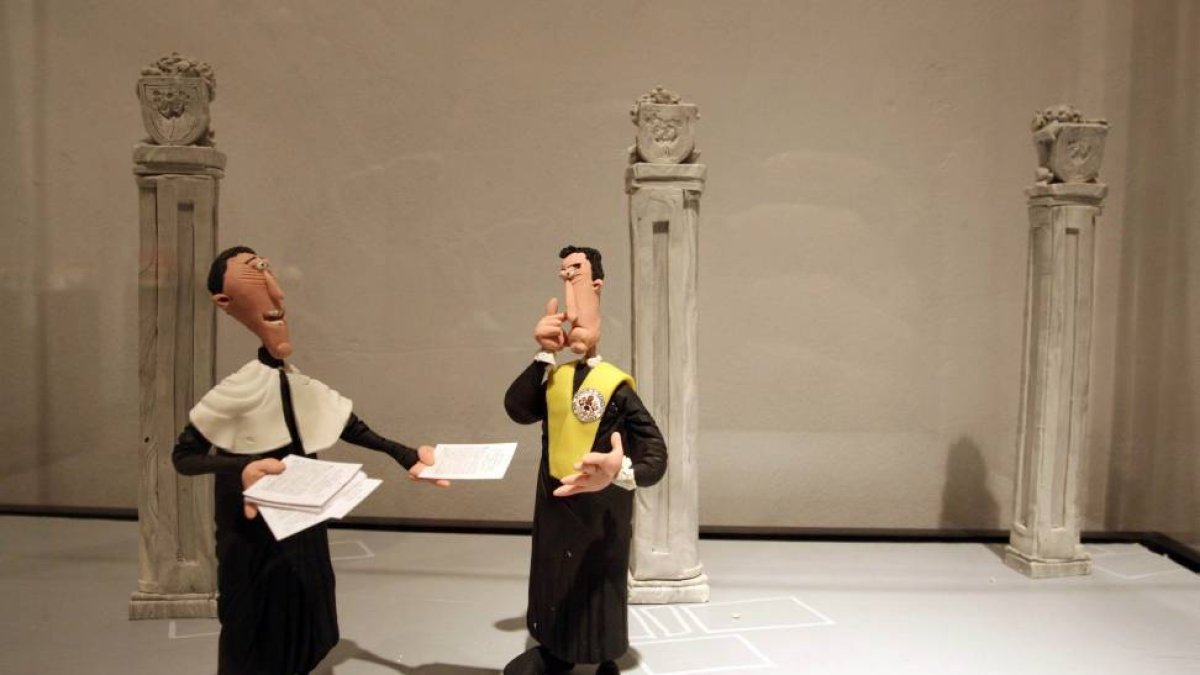 Una de las escenas que representa la historia de Valladolid con figuras de plastilina-Ical