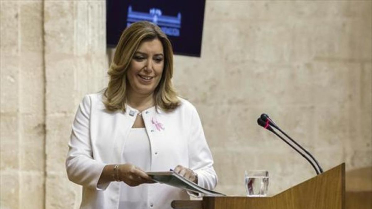 Susana Díaz, secretaria general de la federación andaluza del PSOE y actual presidenta de la Junta de Andalucía-