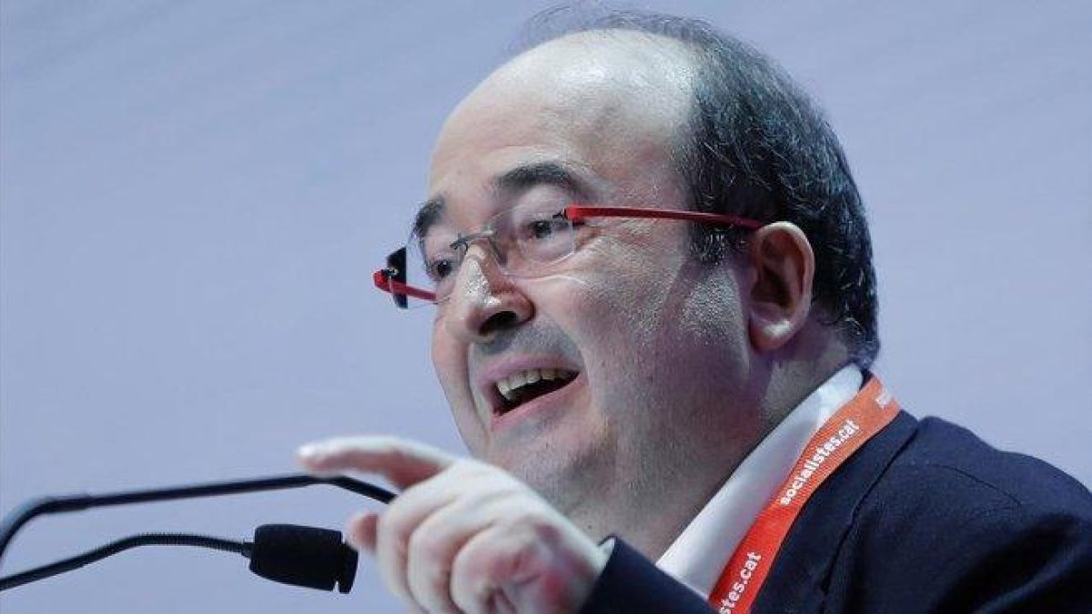 Miquel Iceta, en el congreso del PSC en Barcelona.-EFE / ANDREU DALMAU