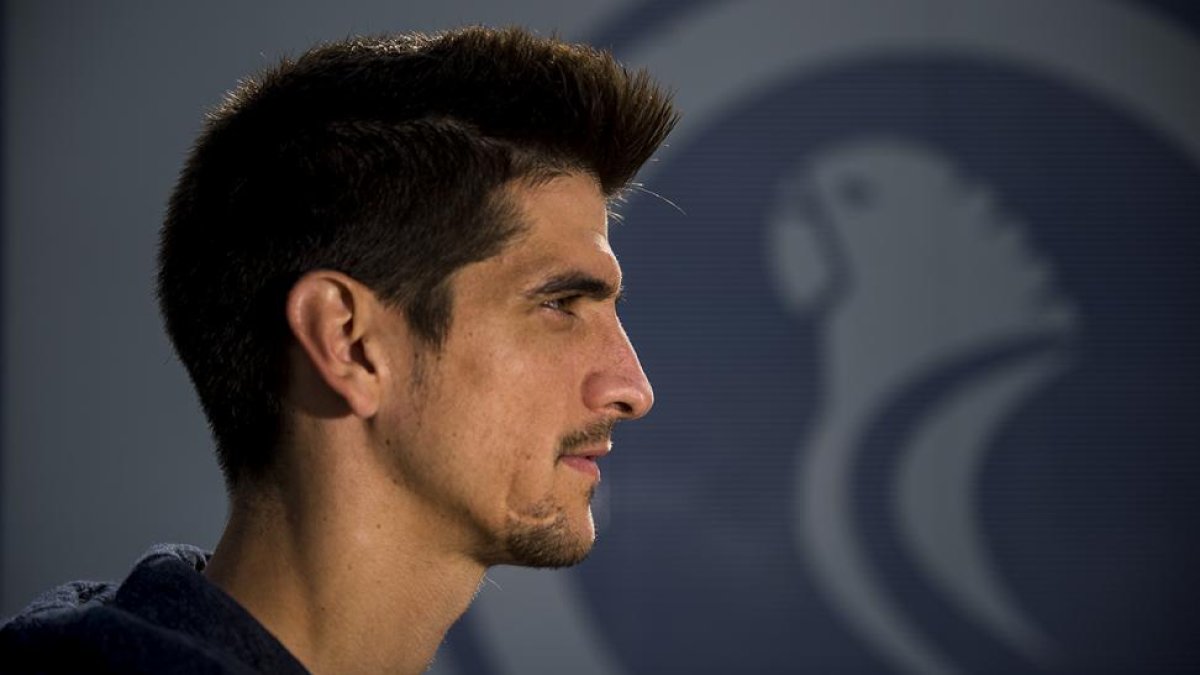 Gerard Moreno, jugador franquicia del RCD Espanyol, relata su evolución en el club perico, el trato con los entrenadores y su deseo de jugar con La roja en un futuro, entre otros temas.-JORDI COTRINA