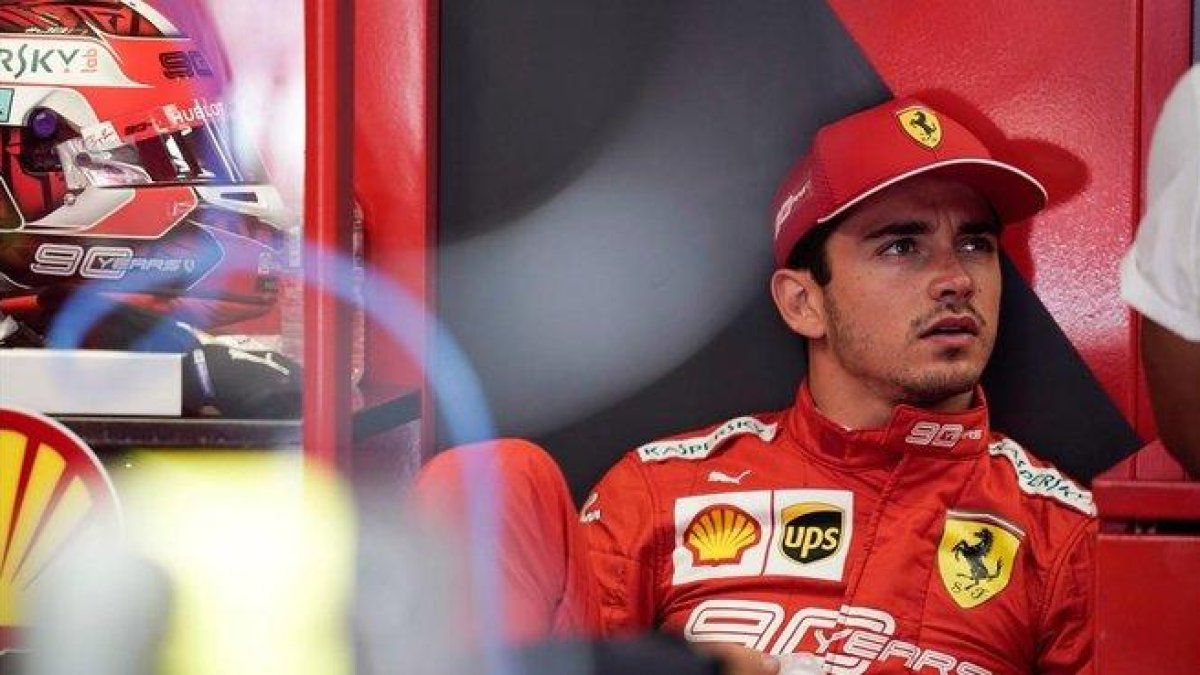 El monegasco Charles Leclerc (Ferrari) domina los primeros ensayos del GP de Bélgica de F-1, en Spa.-AFP / KENZO TRIBOUILLARD