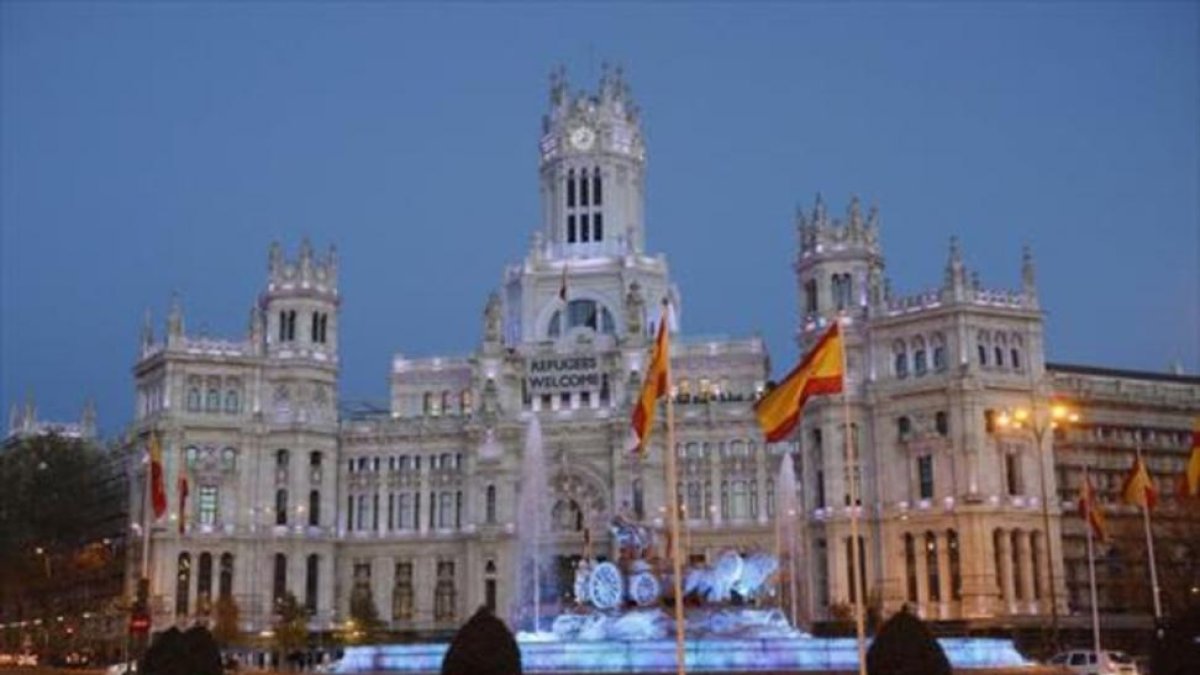 El Palacio de Telecomunicaciones en Cibeles, sede del Ayuntamiento de Madrid.-EFE