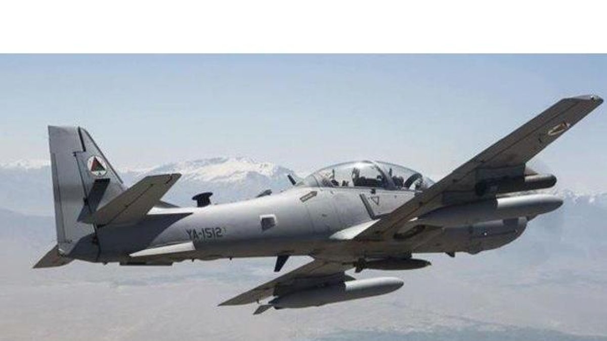 Avión de combate de la fuerza afgana.-MINISTERIO DE DEFENSA AFGANO.