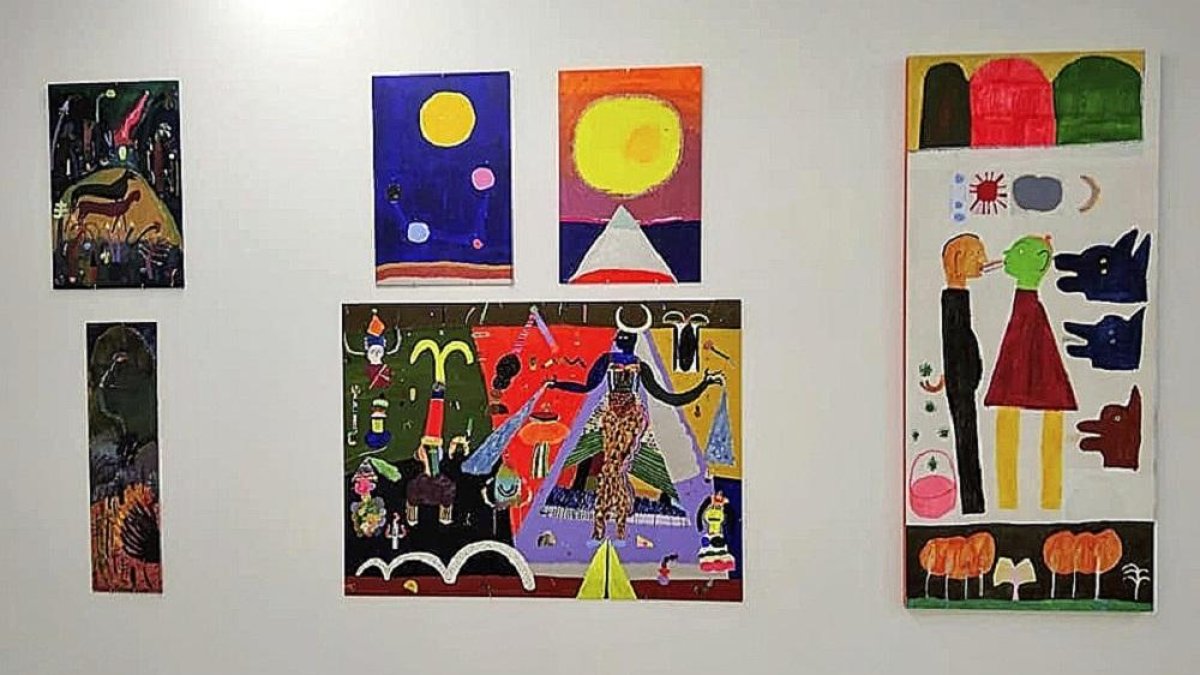 Algunas de las obras de López Balza expuestas en la galería.-L. L. B.