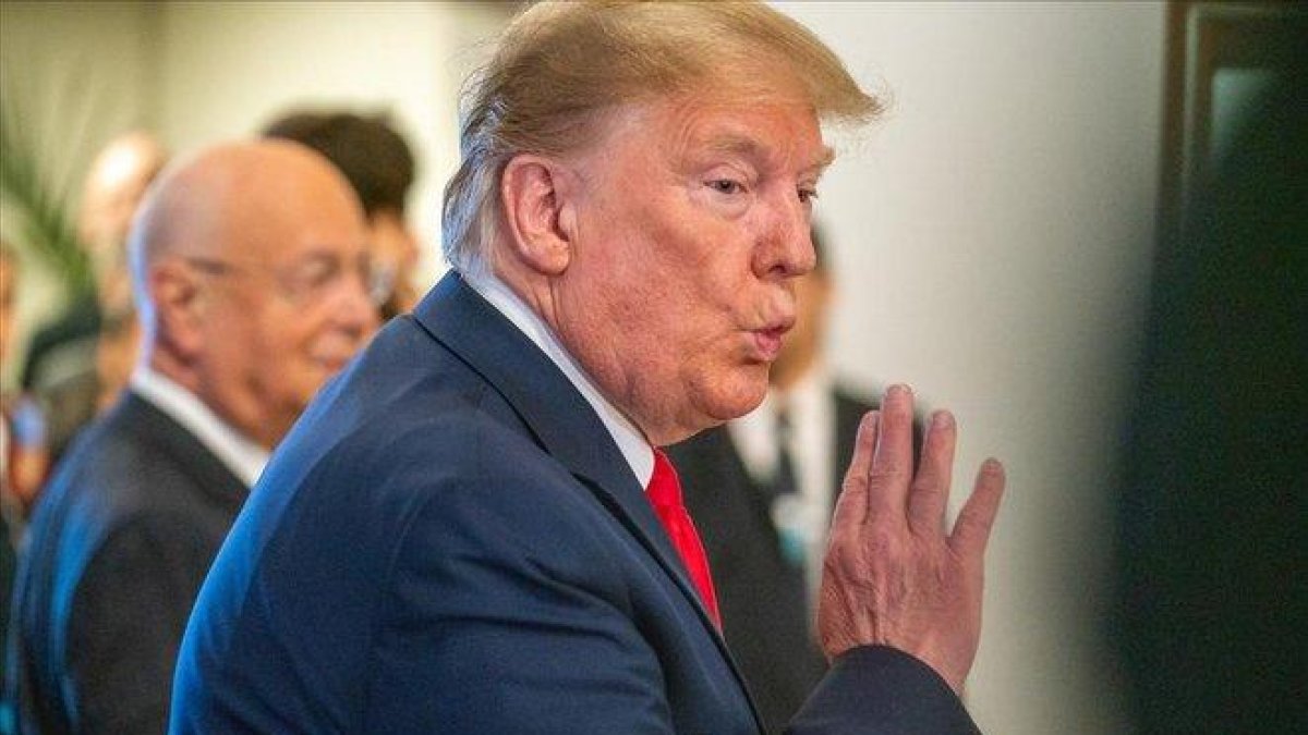 Trump, en el Foro de Davos, en Suiza.-BORIS BALDINGER (DPA)