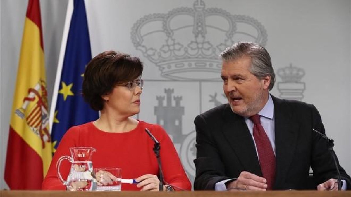 Soraya anuncia el recurso ante el TC.-JOSE LUIS ROCA