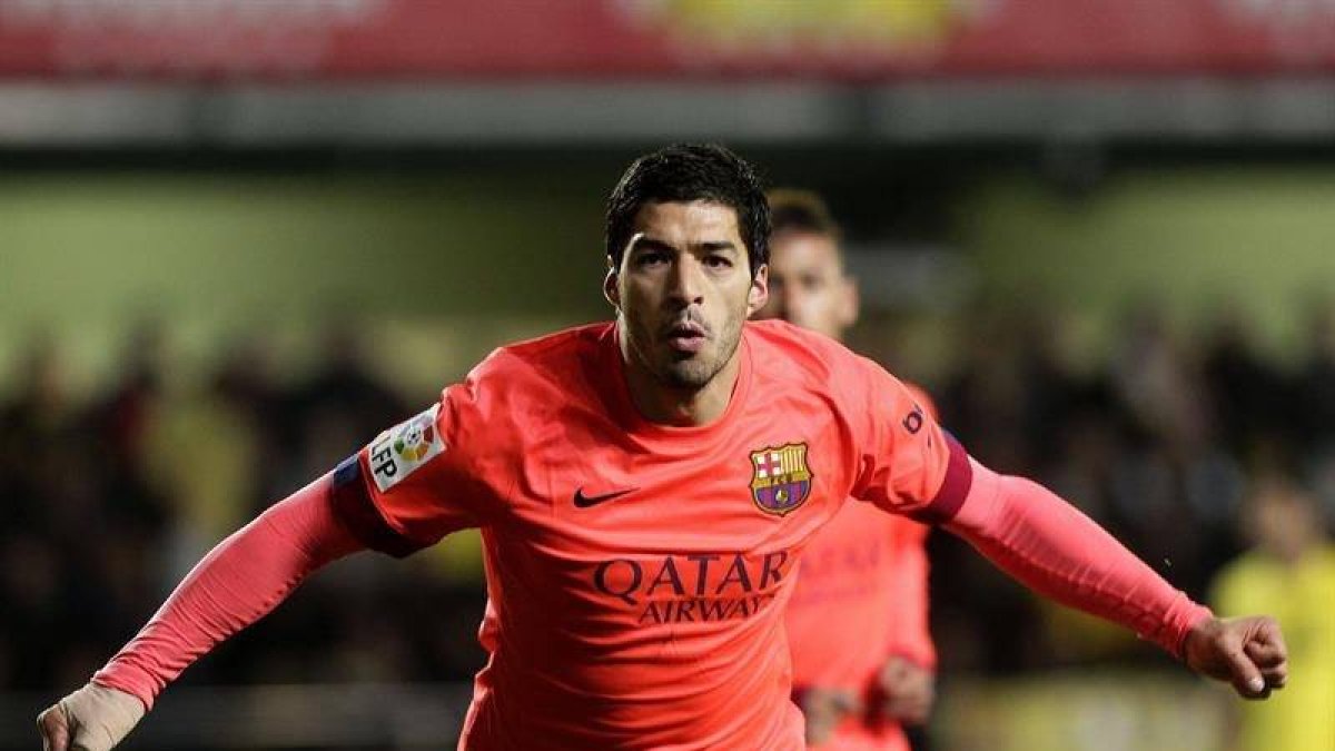 Luis Suárez celebra su gol.-EFE