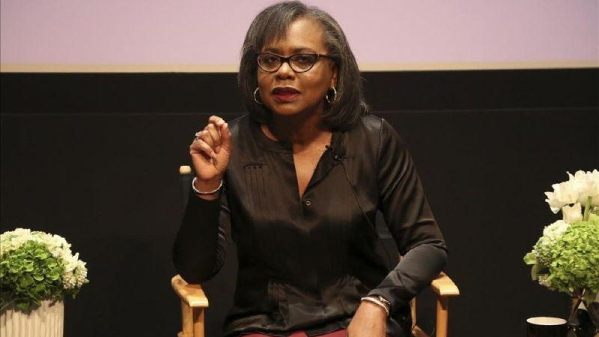 Anita Hill, en un debate sobre acoso sexual, el pasado 8 de diciembre en Beverly Hills.-AP / WILLY SANJUAN